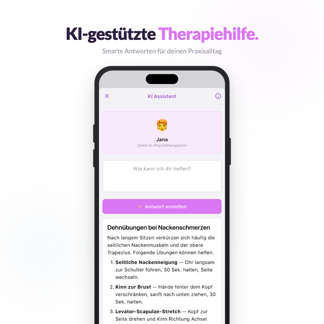 PhysioAI KI-Assistent für Übungsvorschläge